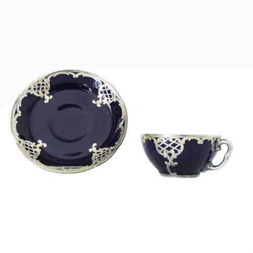 Hutschenreuther Silver Overlay cup & saucer