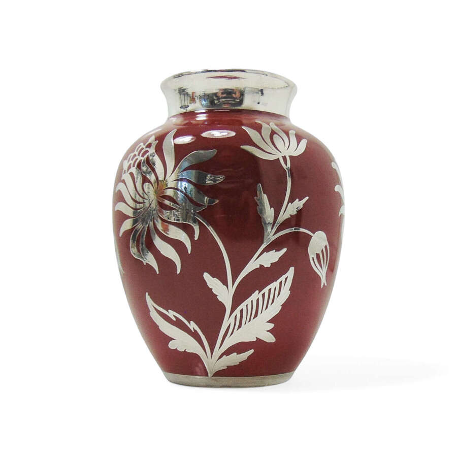 Silver Overlay Vase by Friedrich Spahr