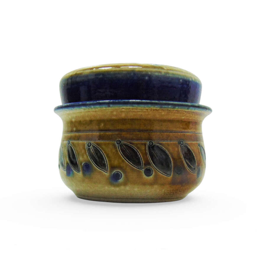 A studio pottery covered &ldquo;Smokeless&rdquo; cigarette ash box