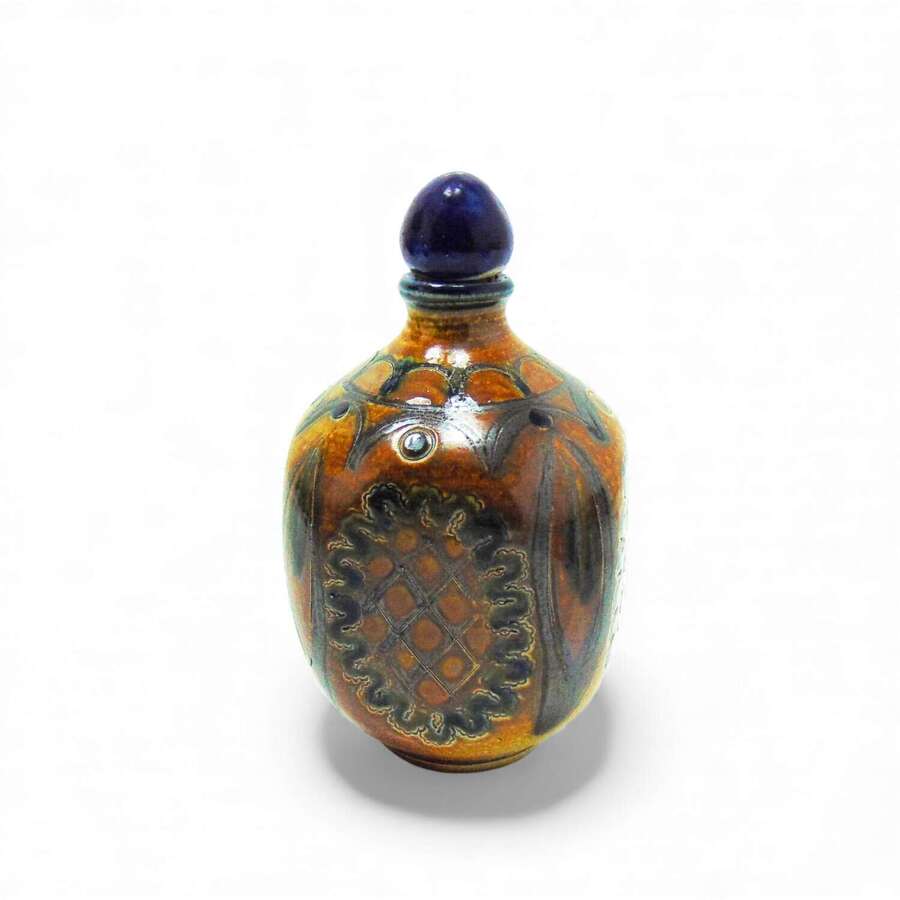 A vintage Studio Pottery Flask and stopper
