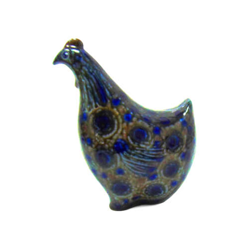 A characterful studio pottery figure of a hen