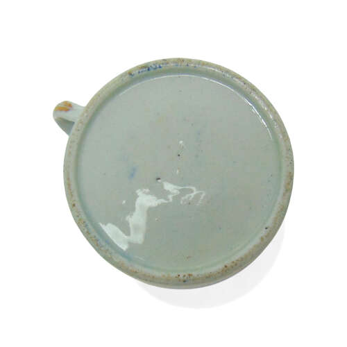 New Hall porcelain coffee can and saucer