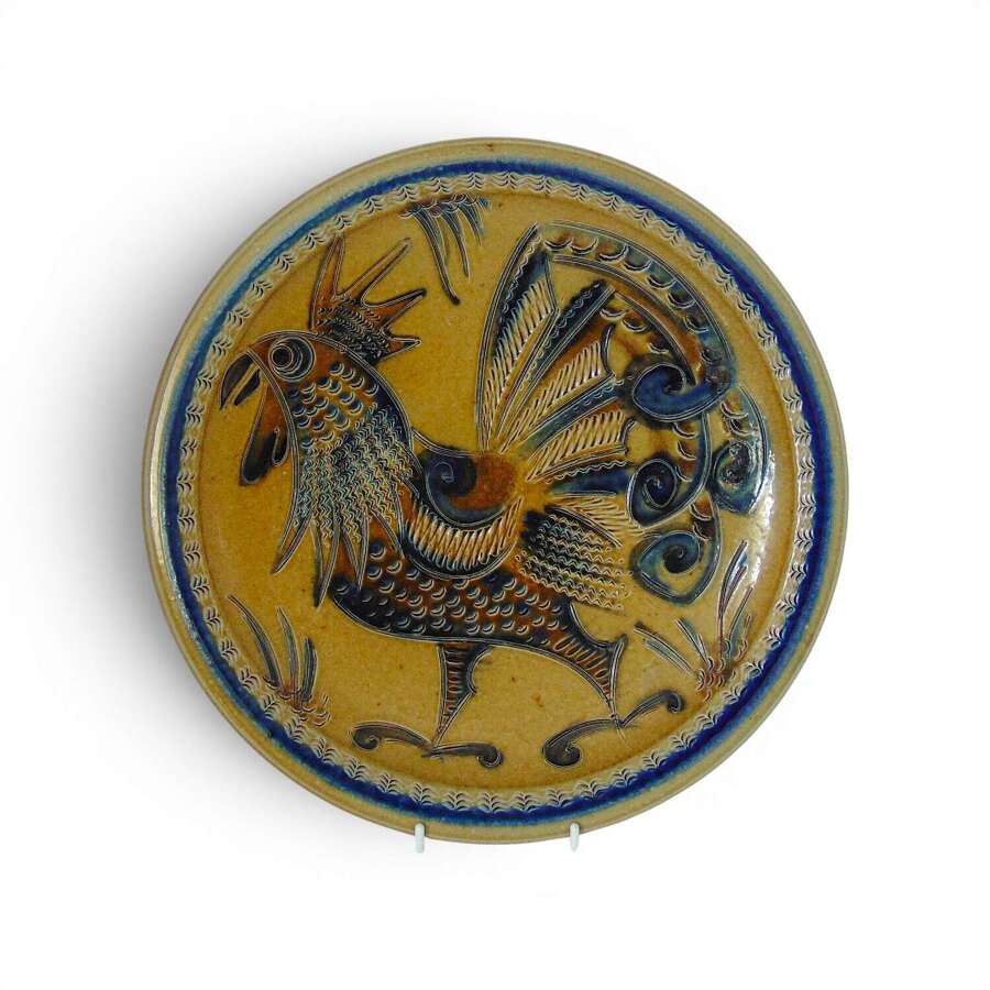 Large Salt-glazed Wall Plaque by Giefer Bahn