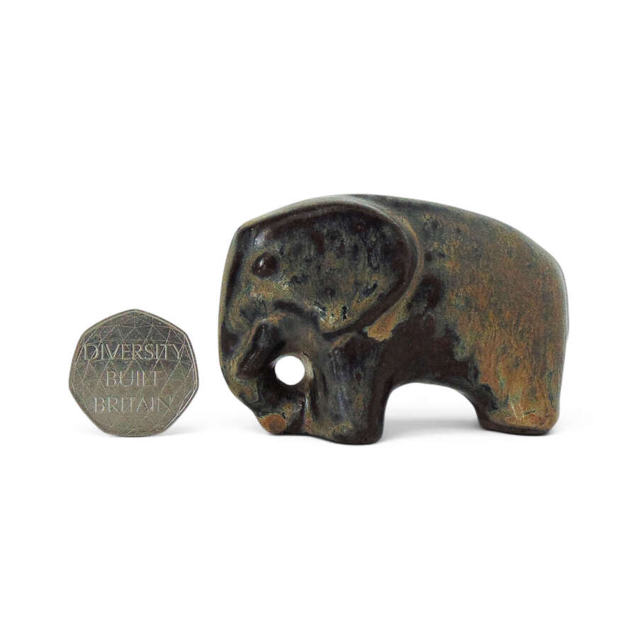 Miniature Stoneware Elephant by Norbert Stahl